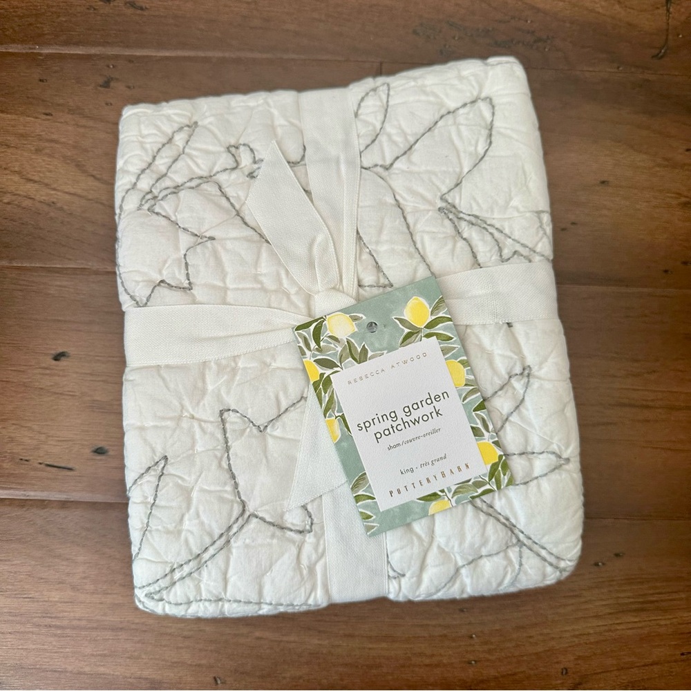 NWT Pottery Barn x Rebecca Atwood Spring Patchwork Floral Sham